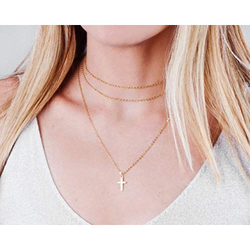 Shop Tooliks Gold Cross Necklace, Minimalist Religious Jewelry