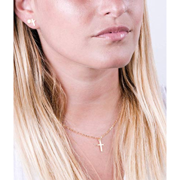 Shop Tooliks Gold Cross Necklace, Minimalist Religious Jewelry