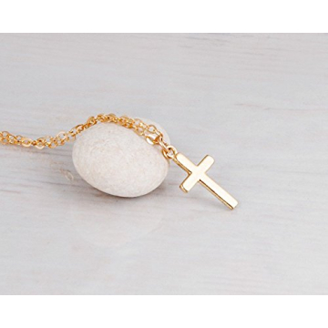 Shop Tooliks Gold Cross Necklace, Minimalist Religious Jewelry