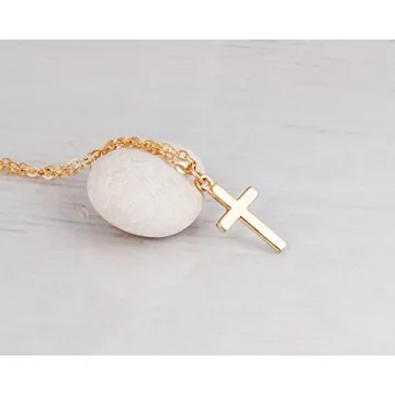 Shop Tooliks Gold Cross Necklace, Minimalist Religious Jewelry
