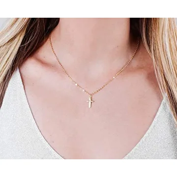 Shop Tooliks Gold Cross Necklace, Minimalist Religious Jewelry