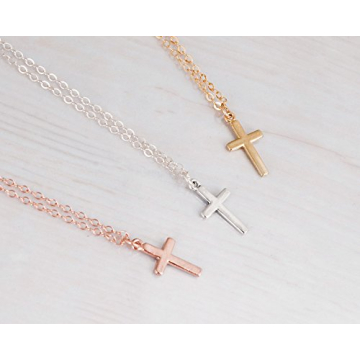 Shop Tooliks Gold Cross Necklace, Minimalist Religious Jewelry