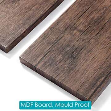 SUPERJARE 5-Tier Bookshelf, Open Etagere Bookcase with Metal Frame, Book Shelf Book Case with Storage Display Shelves, Distressed Brown