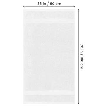 Utopia Towels - Premium Jumbo Bath Sheet 2 Pack - 100% Cotton Highly Absorbent and Quick Dry Extra L...