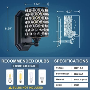 Modern Crystal Wall Sconce Set for Elegant Home Lighting