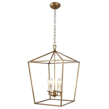 DecoMust Gold Lantern Fixture - Elegant Lighting for Every Room
