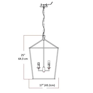 DecoMust Gold Lantern Fixture - Elegant Lighting for Every Room