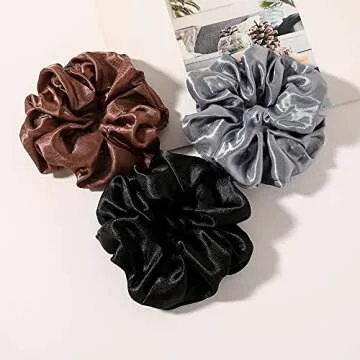 Premium Silk Satin Hair Scrunchies Set for Women and Girls