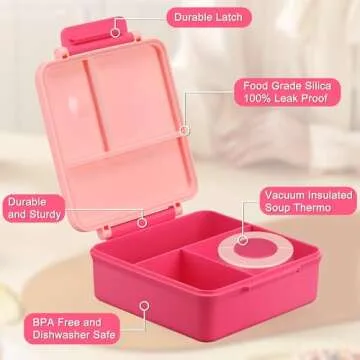 Bento Lunch Box with Soup Thermo & Lunch Bag for Kids