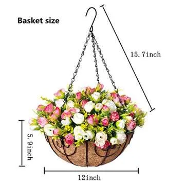 Homsunny Artificial Hanging Plants - UV Resistant Basket