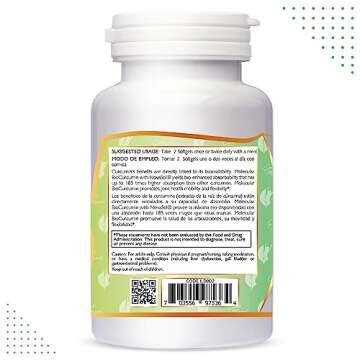 Coco March Molecular Curcumin - 180x Higher Absorption Joint, Mobility and Immune Support, Gluten Fr...