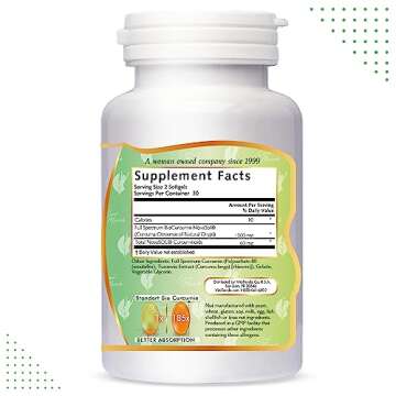 Coco March Molecular Curcumin - 180x Higher Absorption Joint, Mobility and Immune Support, Gluten Free, Soy Free, Dairy Free, Keto Friendly, GMO Free, 1000 mg per Serving, 60 Softgels