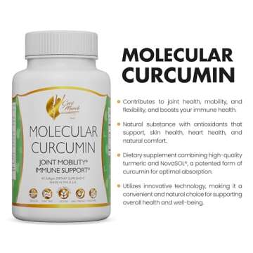 Coco March Molecular Curcumin - 180x Higher Absorption Joint, Mobility and Immune Support, Gluten Free, Soy Free, Dairy Free, Keto Friendly, GMO Free, 1000 mg per Serving, 60 Softgels
