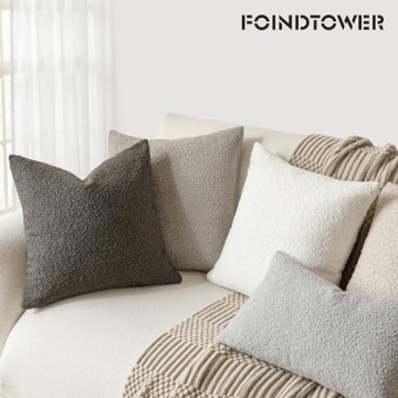 Foindtower Boucle Pillow Covers for Stylish Home Decor