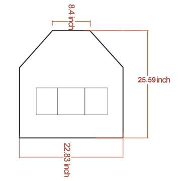 MIKI WELL Cross-back Adjustable Apron With 3 Pockets Hair Salon Work Apron for Hair Stylist (22.8” W 25.5” L) (Transparent+black webbing)