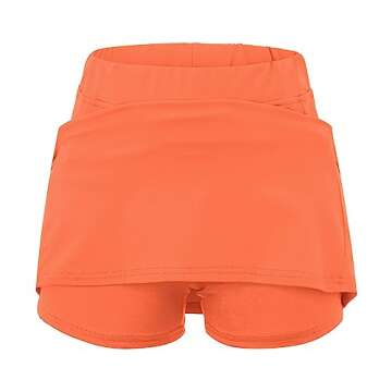 Todays Daily Deals Clearance Todays Daily Deals Yoga Shorts for Women, Womens Elastic Yoga Culottes Solid Color Athletic Shorts of Today Prime Clearance Orange 5X-Large