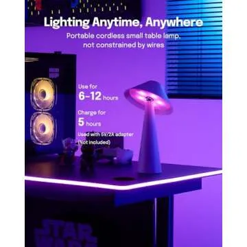 Lalavon RGB Cordless Rechargeable Table Lamp - Ultimate Style