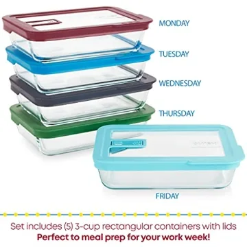 Pyrex 10-Pc Glass Food Storage Set with Venting Lid