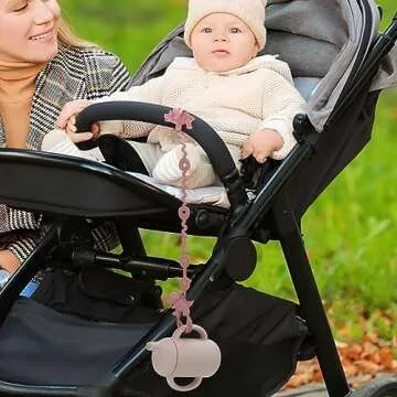 PandaEar 8 Pack Baby Toy Straps & Clips for Boys & Girls