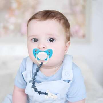 PandaEar 8 Pack Baby Toy Straps & Clips for Boys & Girls