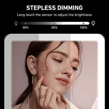 Jadazror Makeup Mirror with Light & Magnification for Travel