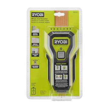 RYOBI Stud Finder with Multiple LED's to Indicate The Full Width of The Stud. One-Handed Operation, ESF5002
