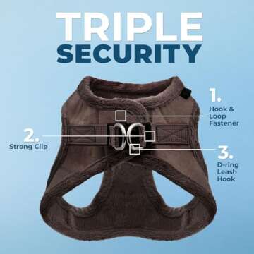 Voyager Step-in Plush Dog Harness - Soft Plush, Step in Vest Harness for Small and Medium Dogs