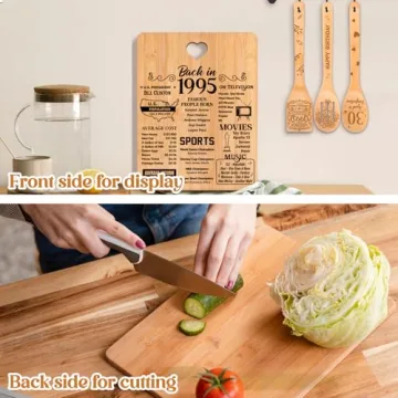 30th Birthday Gifts Engraved Cutting Board for Women