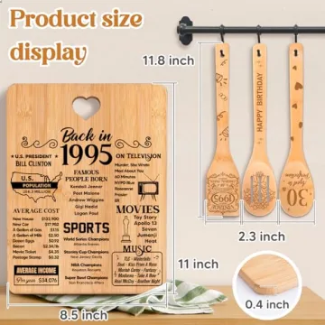30th Birthday Gifts Engraved Cutting Board for Women