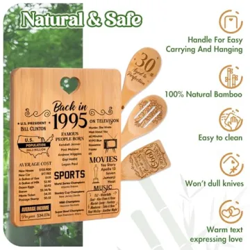 30th Birthday Gifts Engraved Cutting Board for Women