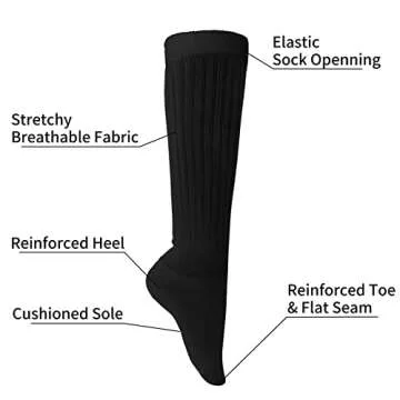 Stylish Witwot 3 Pair Slouch Socks for Women