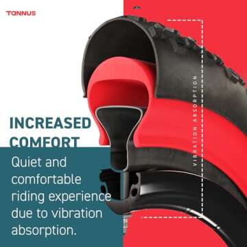 Tannus Armour Tire Inserts, 2 No Flat Bicycle Tire Liners with 2 Tubes, Puncture Proof Bicycle Tube Protectors, Stops Flats Compatible with E-Bikes, Mountain Bikes and More 20" x 1.75-1.95", Presta