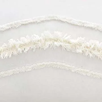 Bohemian Ivory Cotton Window Treatment Panels for Chic Decor