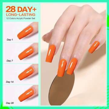 Morovan 12 Color Glow in the Dark Acrylic Powder Set