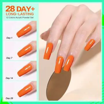 Morovan 12 Color Glow in the Dark Acrylic Powder Set