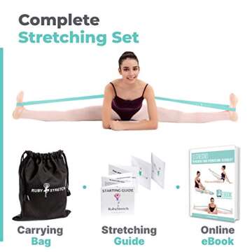 Stretch Bands for Dance and Ballet with Gift Box – Resistance Bands Set for Dancers, Ballerinas, G...