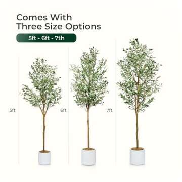 Cozy Flora Faux Olive Tree 7ft - Realistic Olive Trees Artificial Indoor Home Decor - Potted Fake Tree with Thick Leaves and Branches - Lifelike Olive Plant Decor - Decorative Fake Olive Tree with Pot