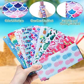 10 Pcs Freezer Pop Sleeve Insulator ice lolly Sleeve Neoprene ice lolly Holders for Kids Washable ice lolly Sleeve Reusable ice lolly Bags for Kitchen Home Party Supplies