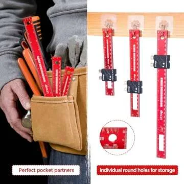 LitOrange 3 Pcs Woodworking Ruler Set - Durable and Precise