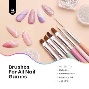 Beetles Nail Art Brushes Set for Creative Nail Designs