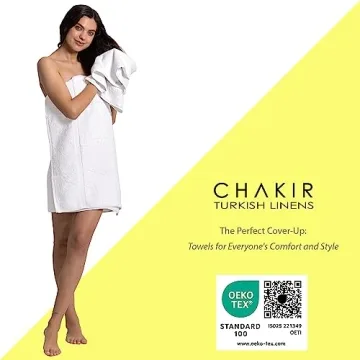 Chakir Turkish Towels | Luxury 100% Cotton | Soft & Absorbent | 4-Piece Set