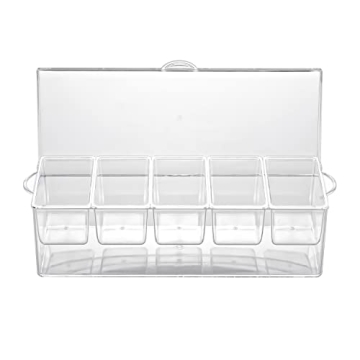 IVYHOME Ice Chilled Condiment Server 5 Compartment Caddy