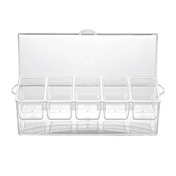 IVYHOME Ice Chilled Condiment Server 5 Compartment Caddy
