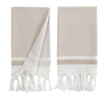 Sea Me At Home Turkish Hand Towels for Bathroom, Kitchen Towels Decorative Set of 2, Luxury Turkish ...