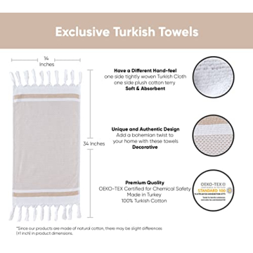 Luxurious Sea Me At Home Turkish Hand Towels Set