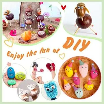 TOAOB 100pcs Googly Wiggle Eyes for Crafts and Decoration