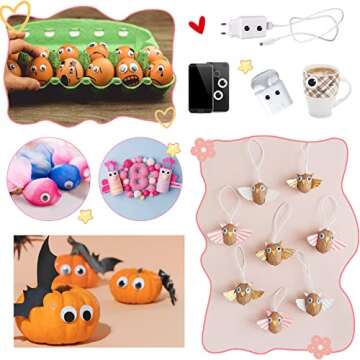 TOAOB 100pcs Googly Wiggle Eyes for Crafts and Decoration