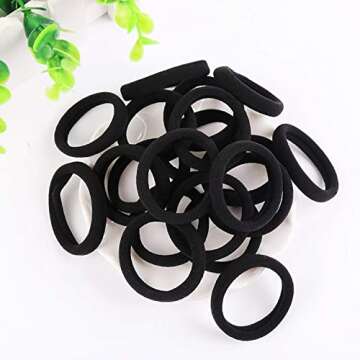 100 Pcs Cotton Hair Ties No Damage Strong Hold for Women