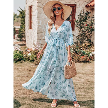 Boho Floral Maxi Dress for Summer Weddings and Vacations