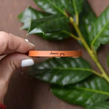 Inspirational Leather Bracelet for Women - Choose Joy